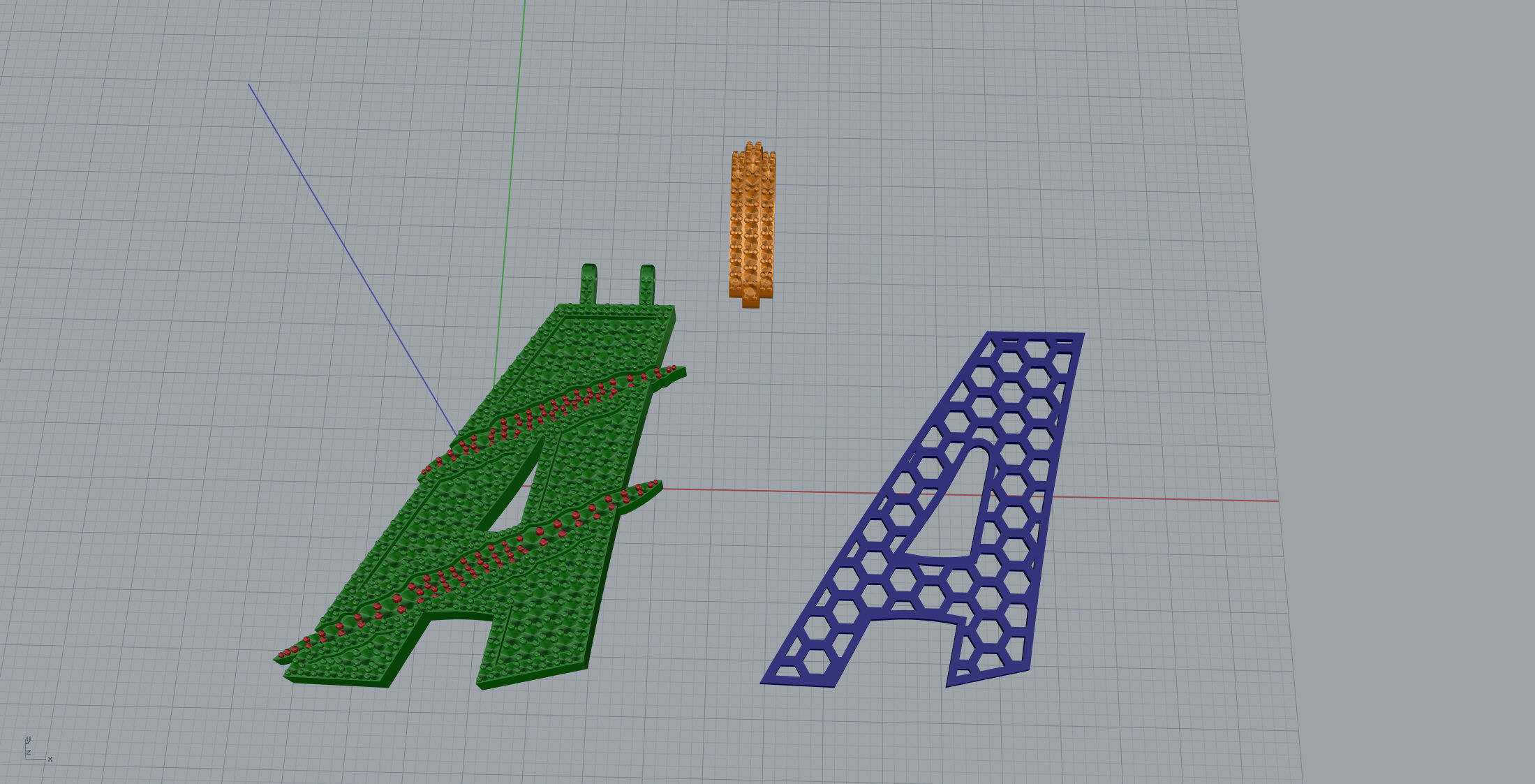 Claw Font A 3D print model_8