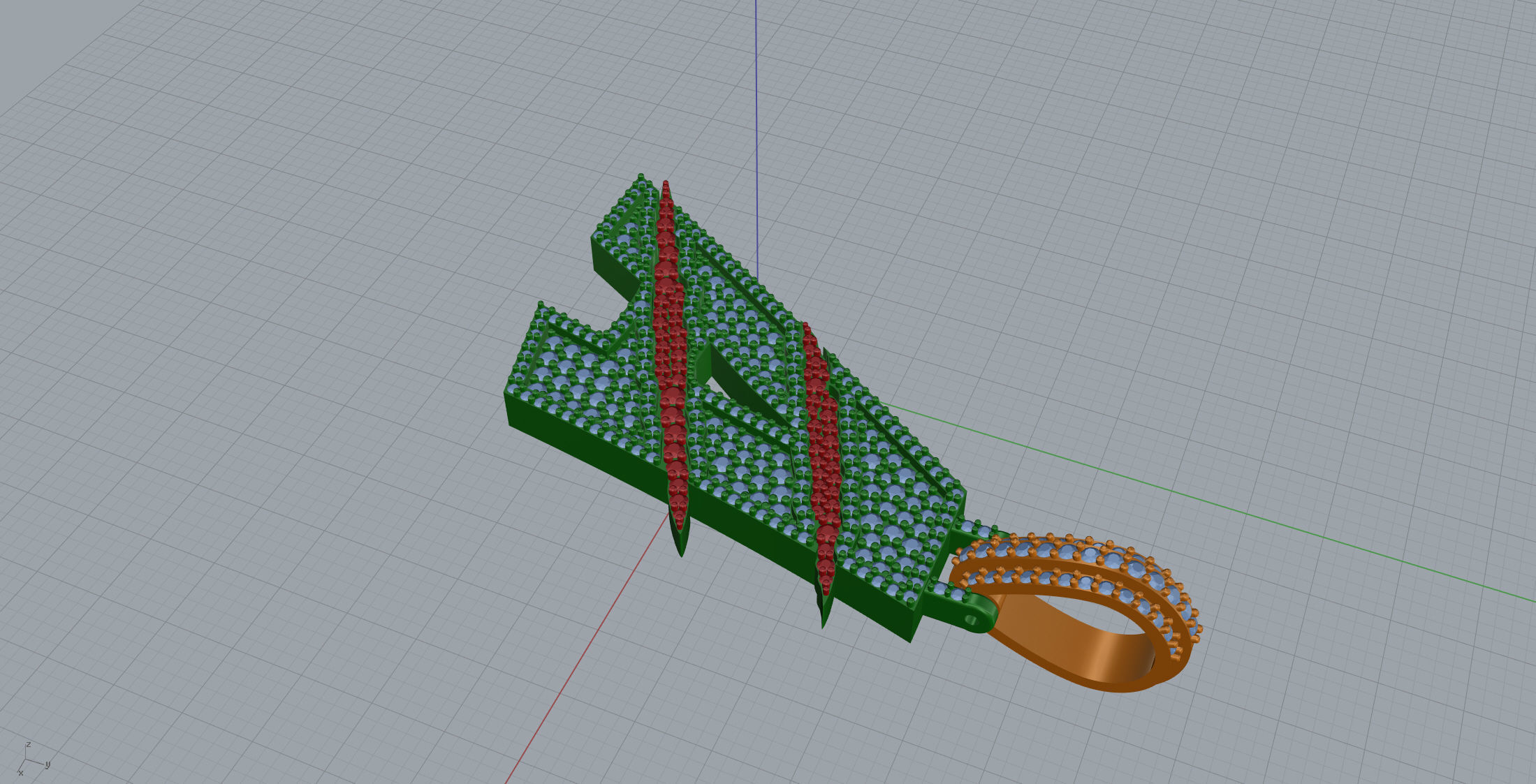 Claw Font A 3D print model_5