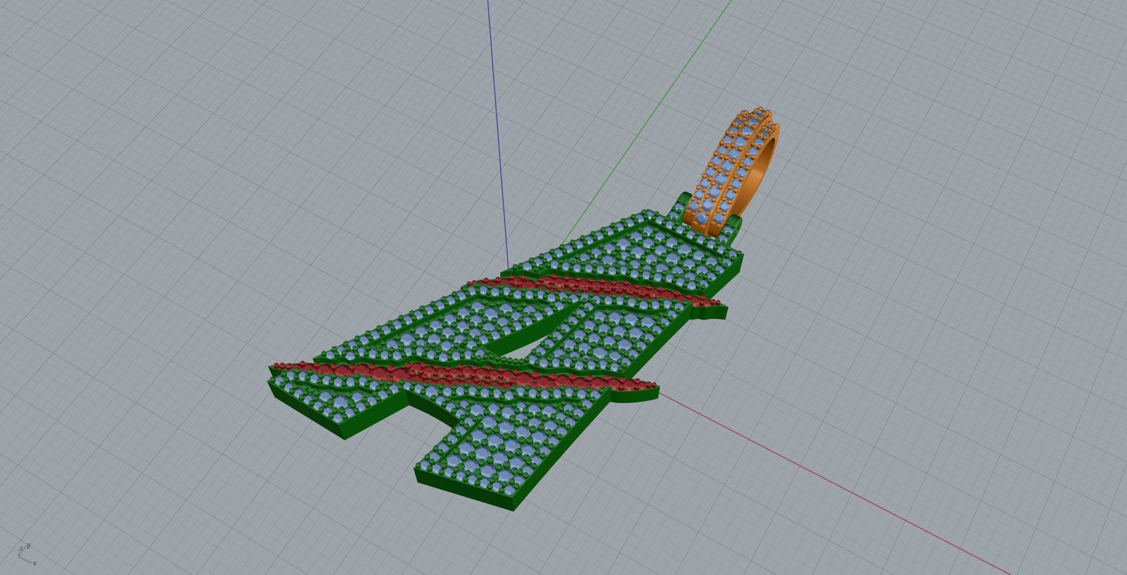 Claw Font A 3D print model_6