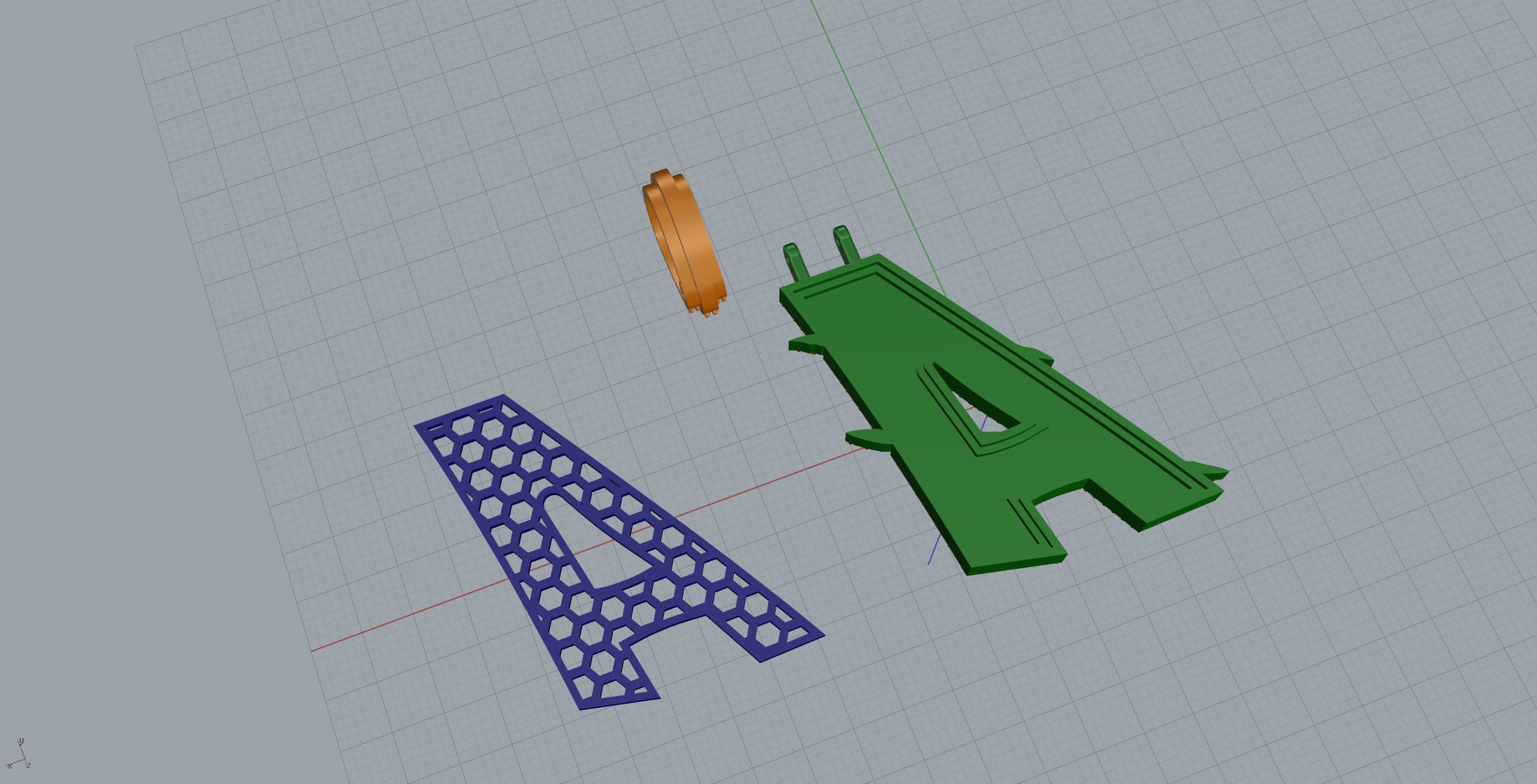 Claw Font A 3D print model_10