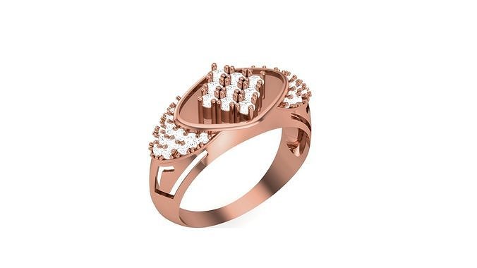 Mens Groom Gents Diamond Ring 3dm stl obj mtl 3mf glb 3D print model