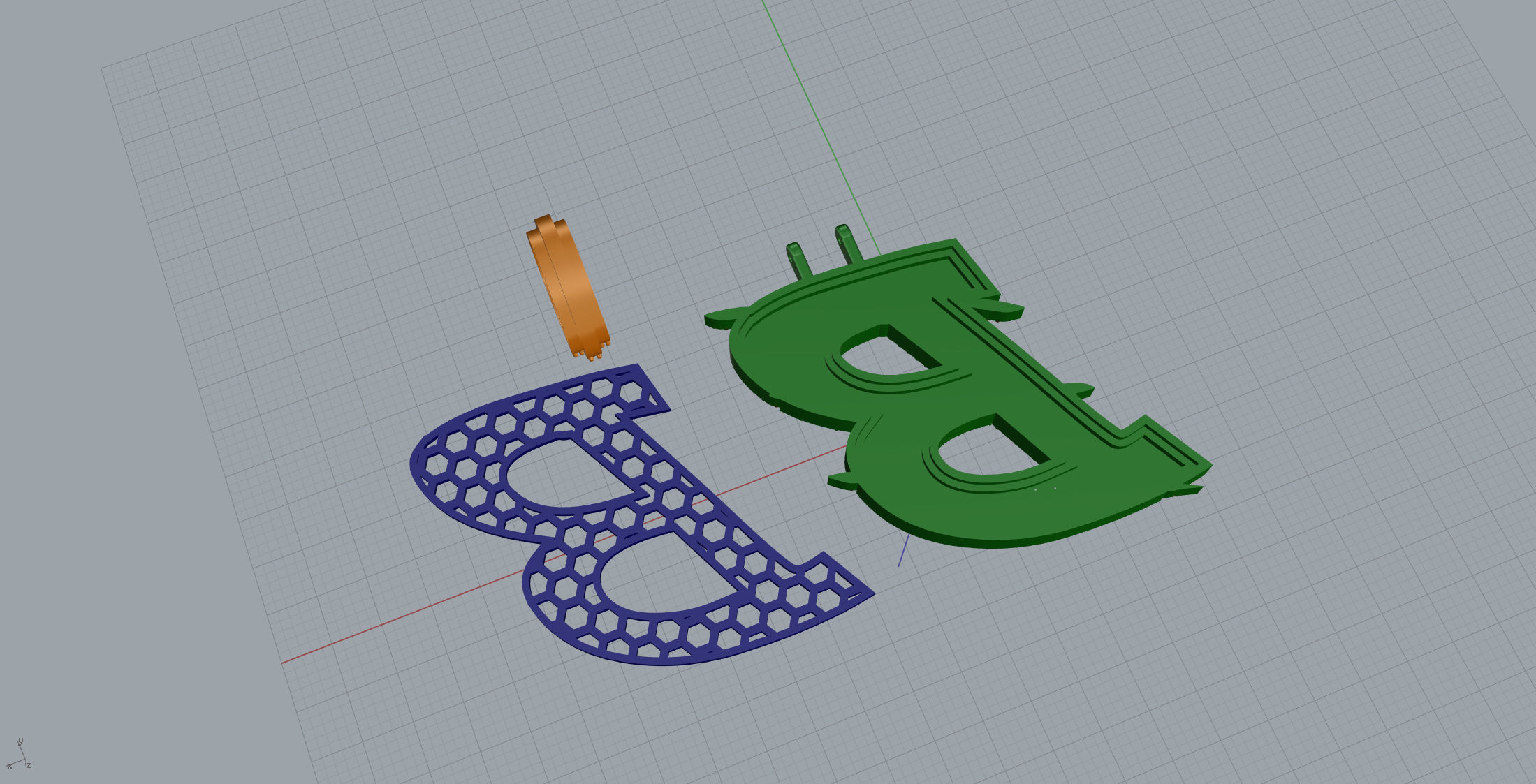 Claw Font B 3D print model_11