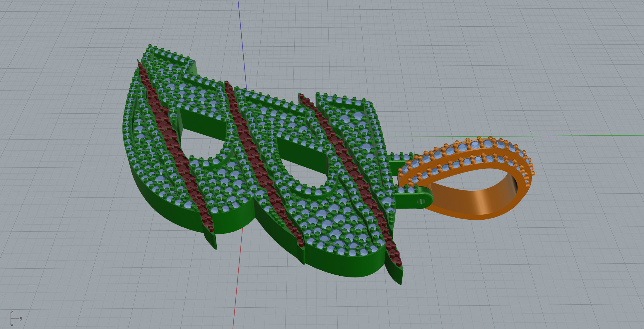 Claw Font B 3D print model_6