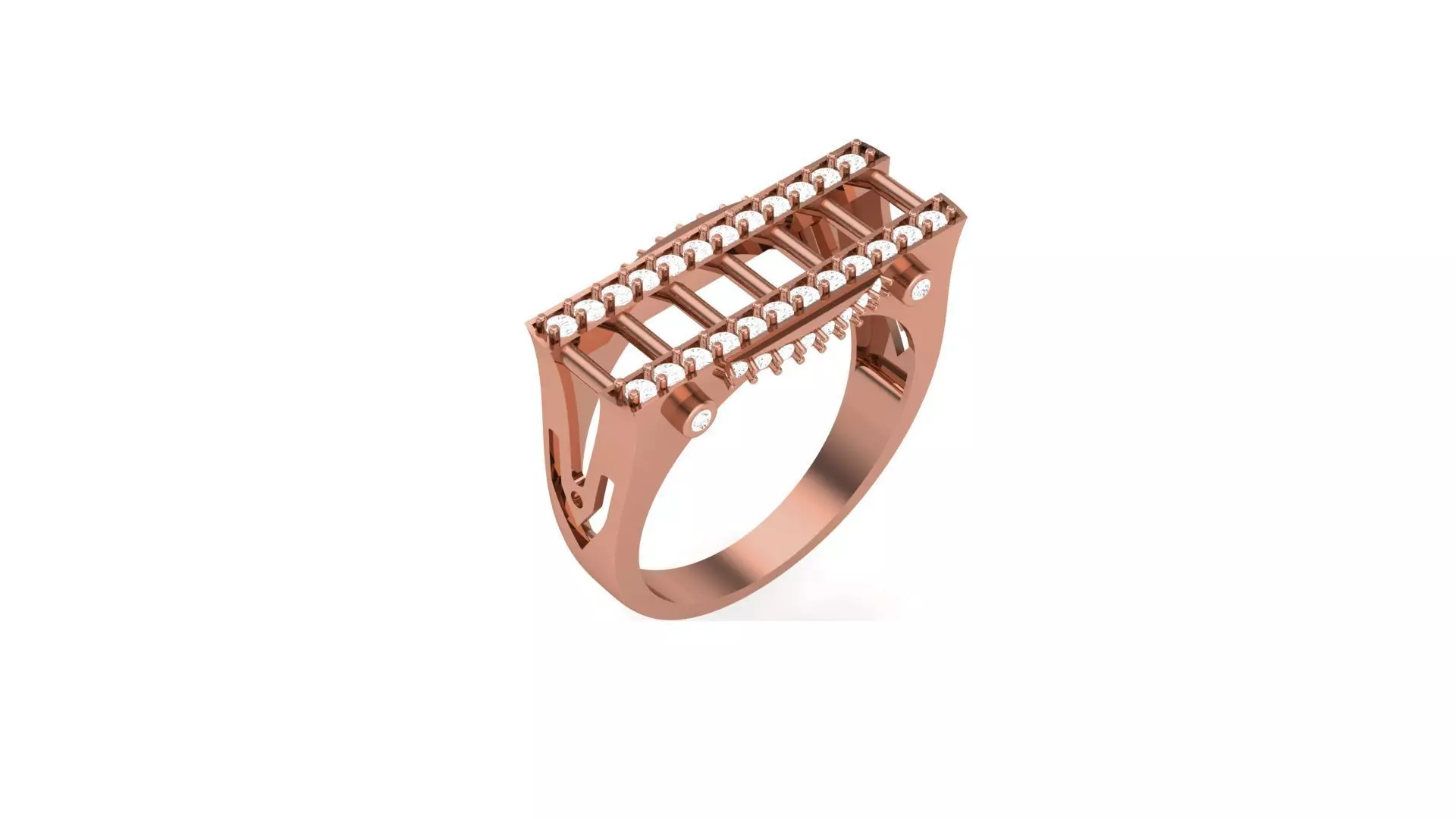 Mens Groom Gents Diamond Ring 3dm stl obj mtl 3mf glb 3D print model_0