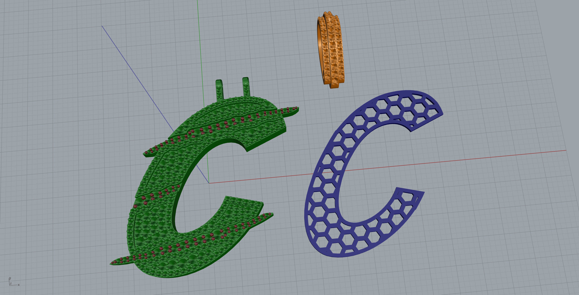 Claw Font C 3D print model_10