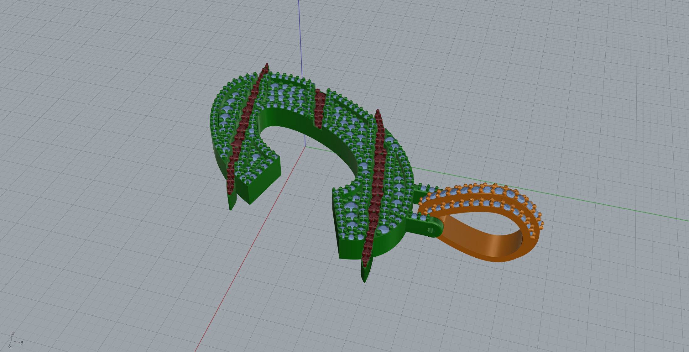 Claw Font C 3D print model_6