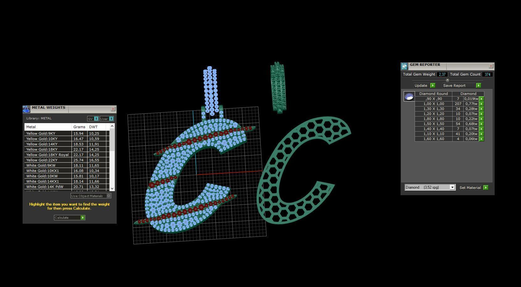 Claw Font C 3D print model_3