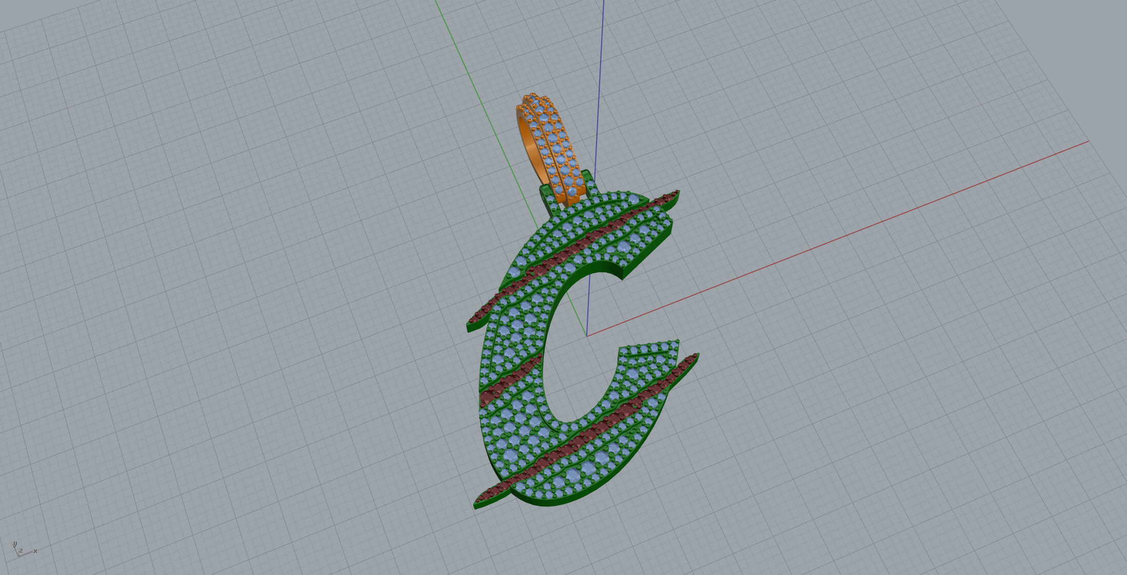 Claw Font C 3D print model_1