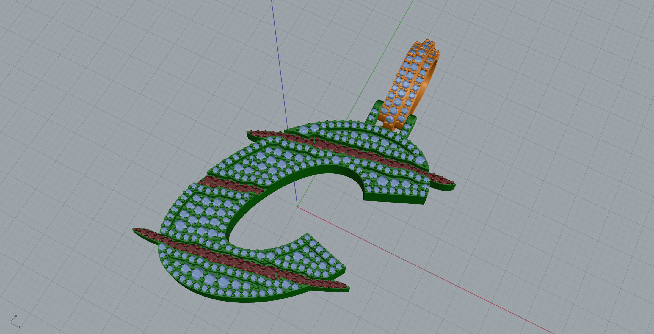 Claw Font C 3D print model_7