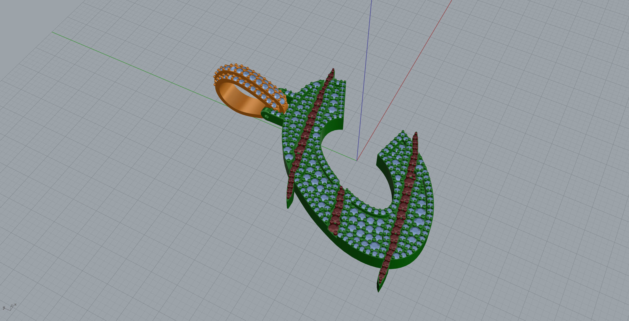 Claw Font C 3D print model_4