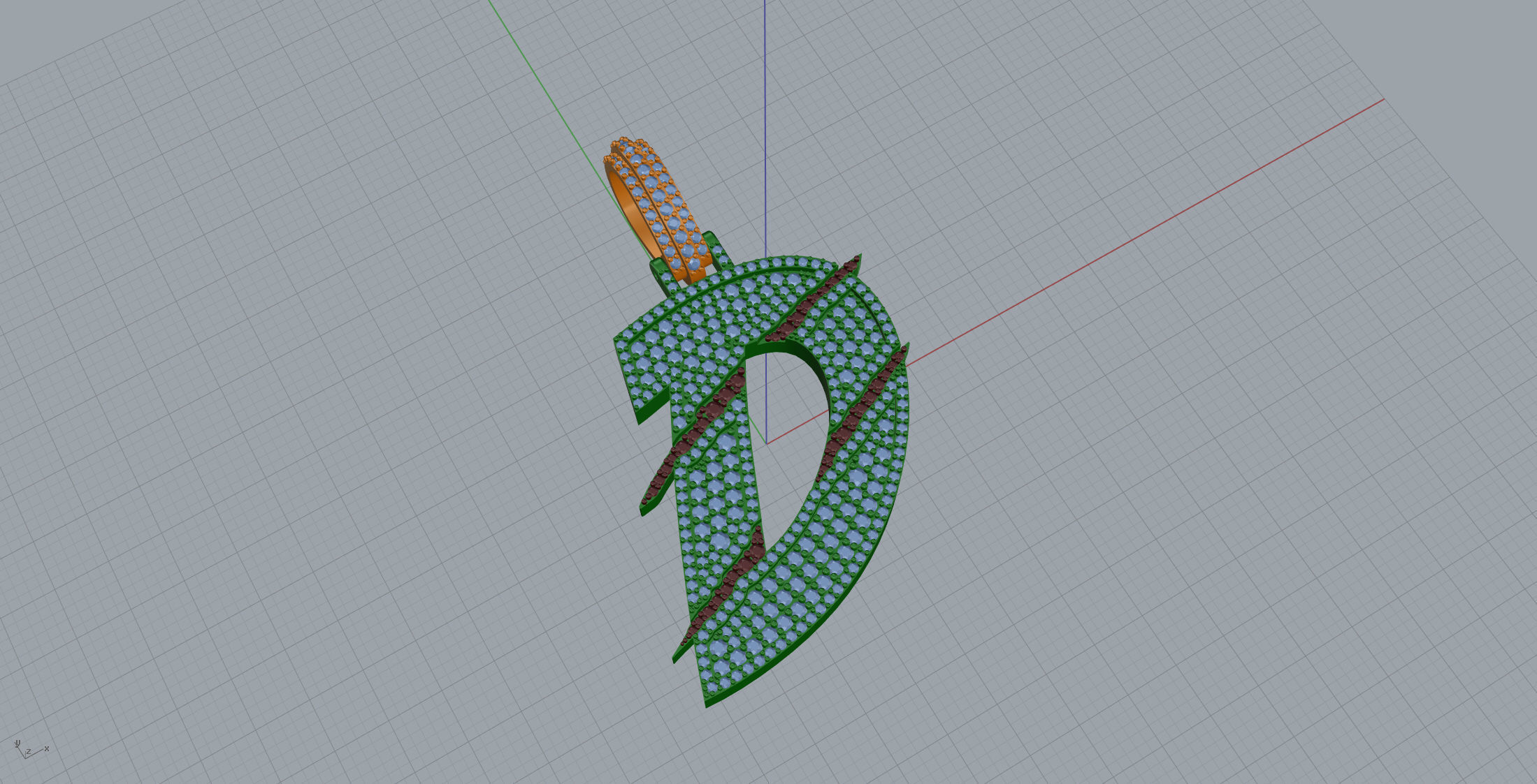 Claw Font D 3D print model_1