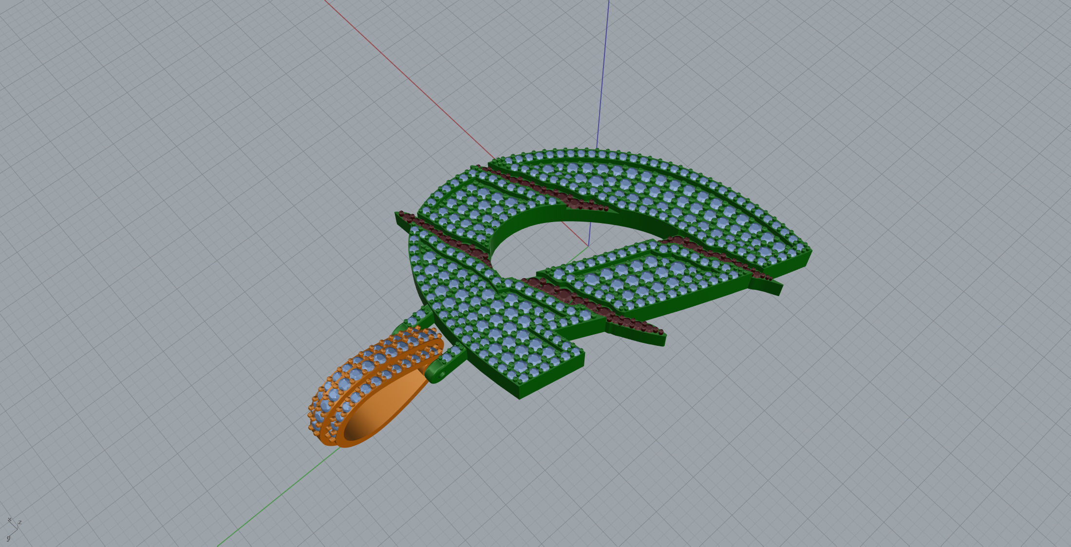 Claw Font D 3D print model_5