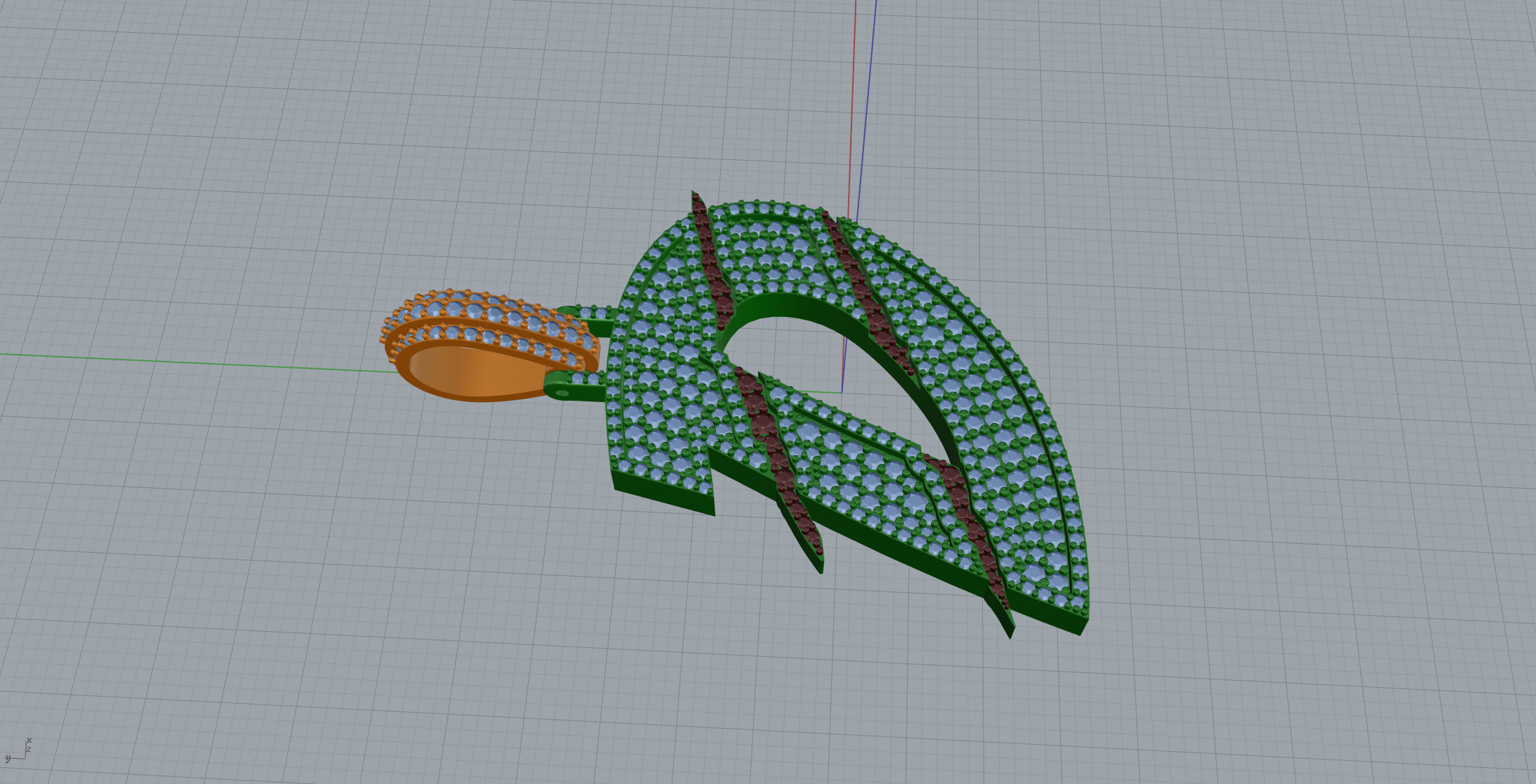 Claw Font D 3D print model_4