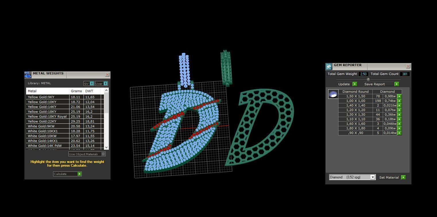 Claw Font D 3D print model_3