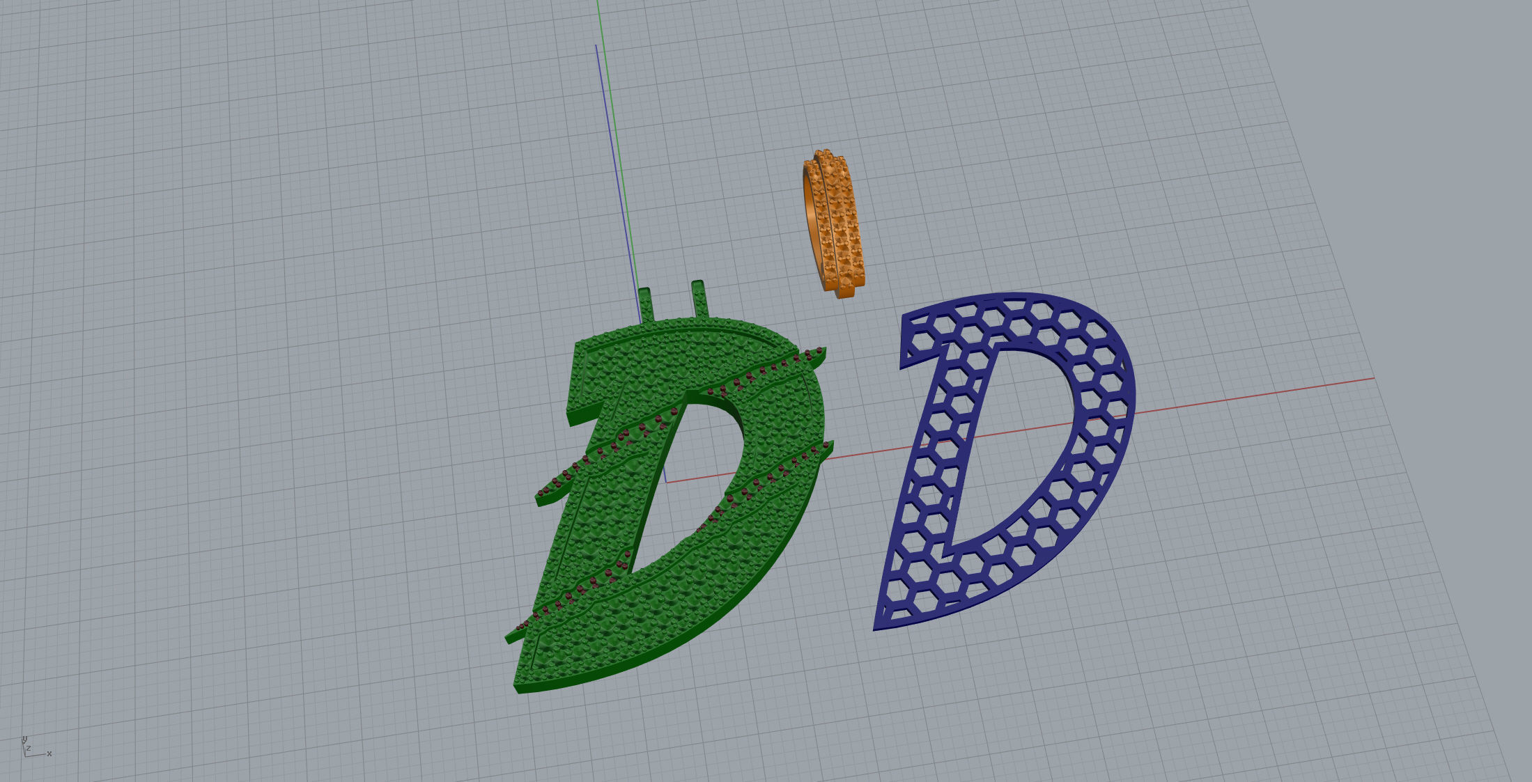 Claw Font D 3D print model_10