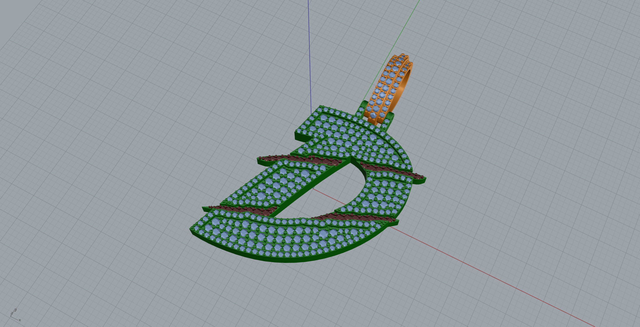 Claw Font D 3D print model_7