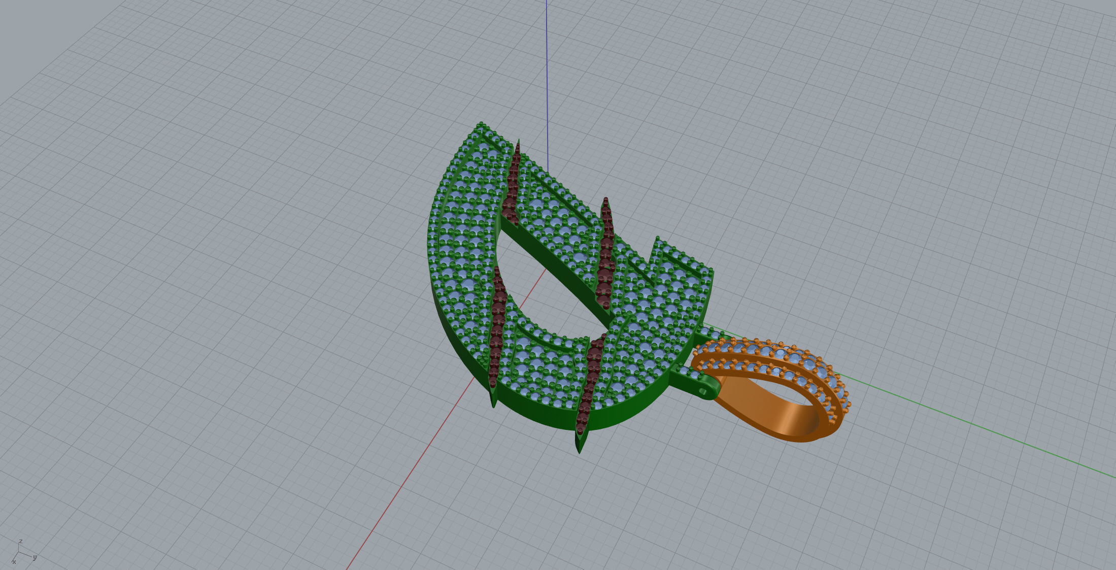 Claw Font D 3D print model_6