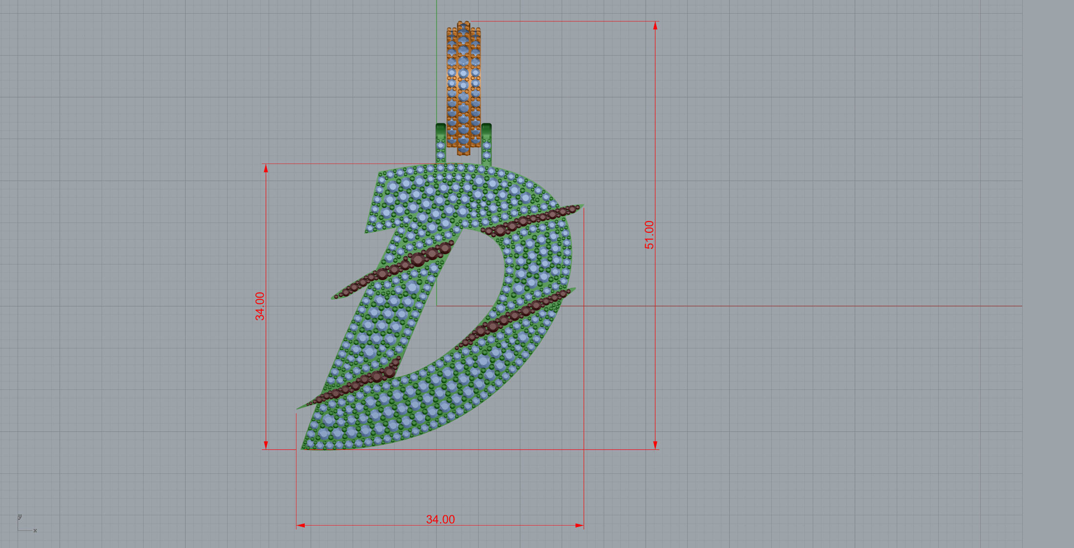 Claw Font D 3D print model_8