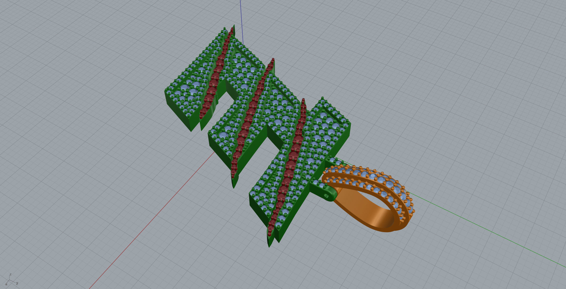 Claw Font E 3D print model_6