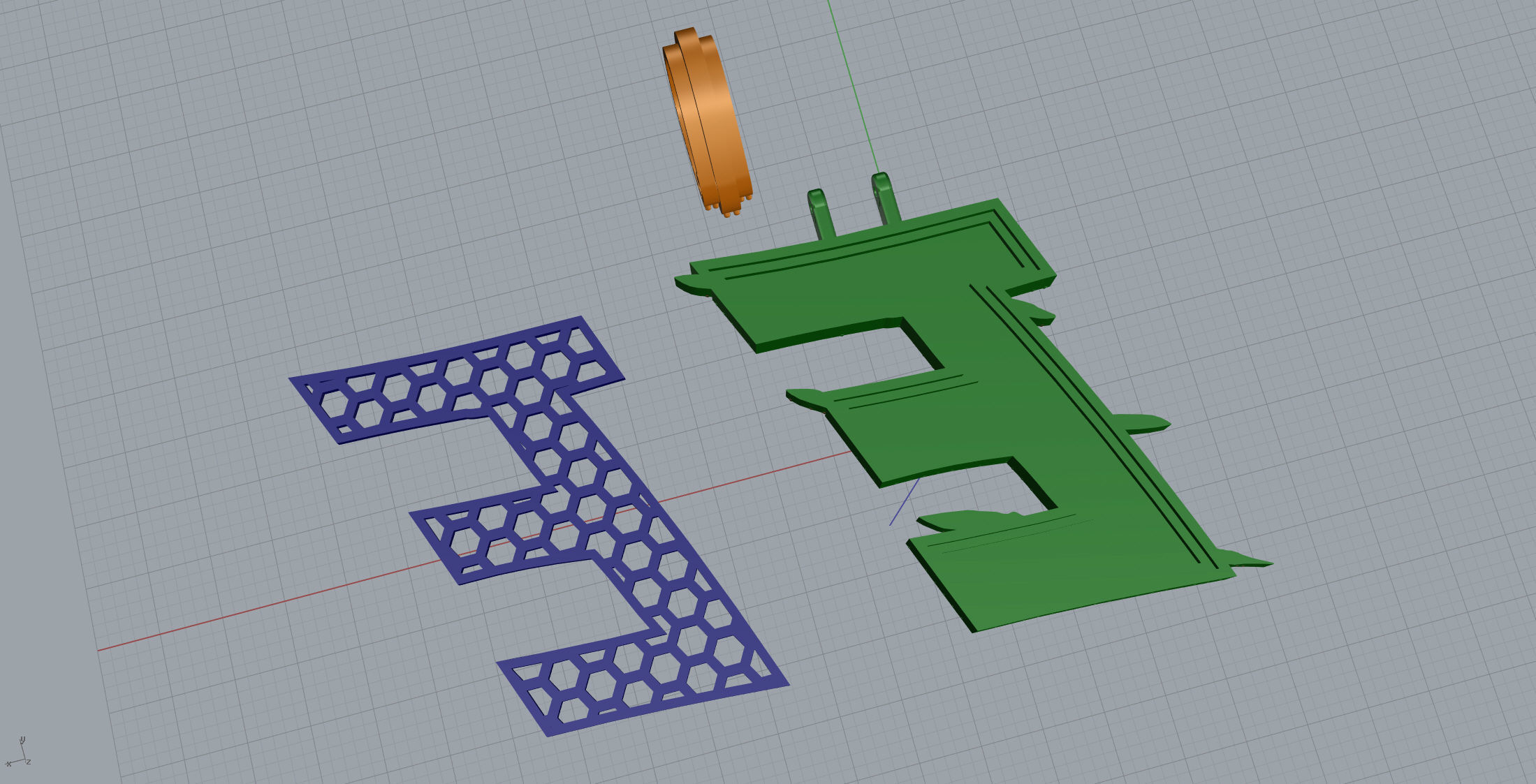Claw Font E 3D print model_11
