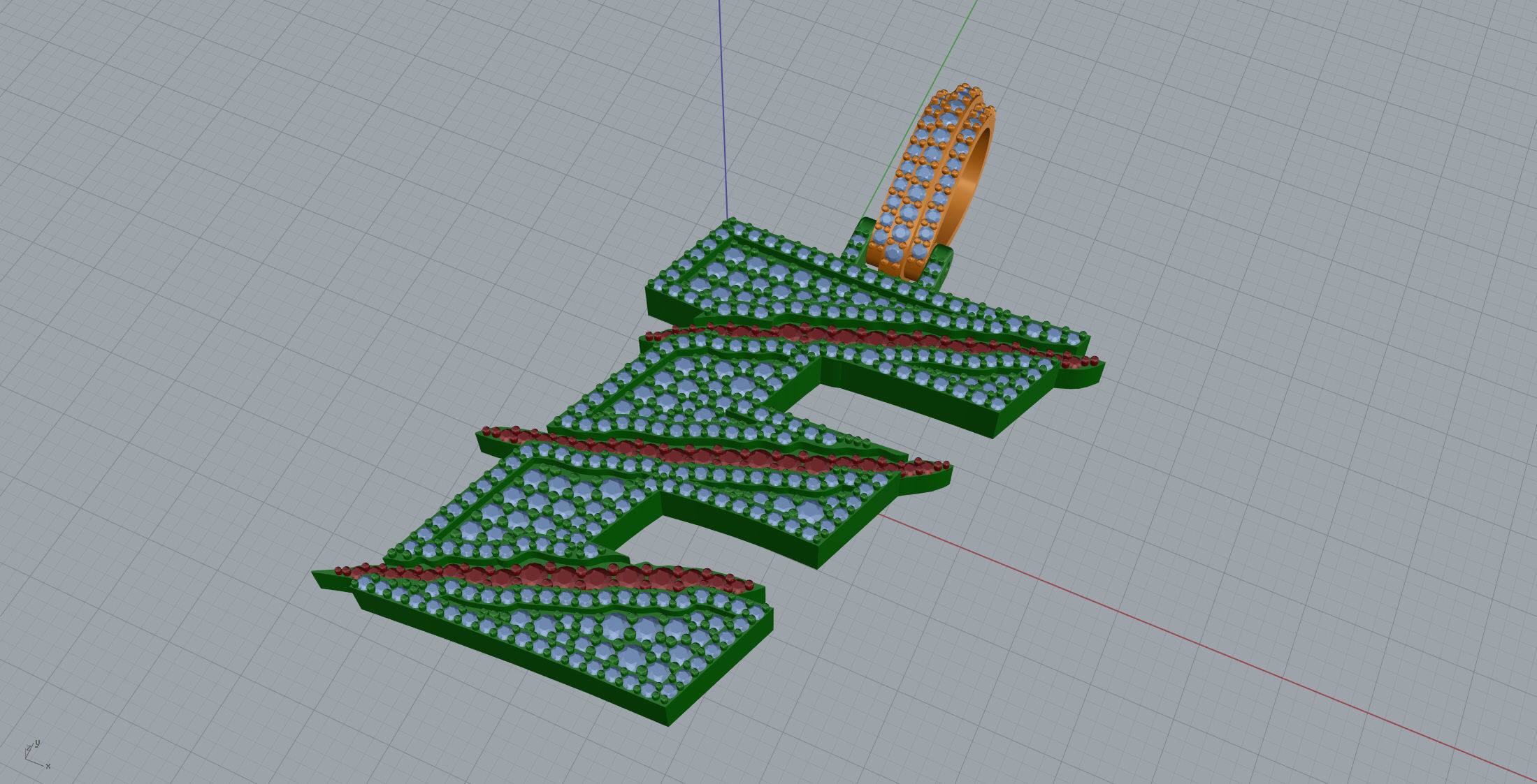 Claw Font E 3D print model_7