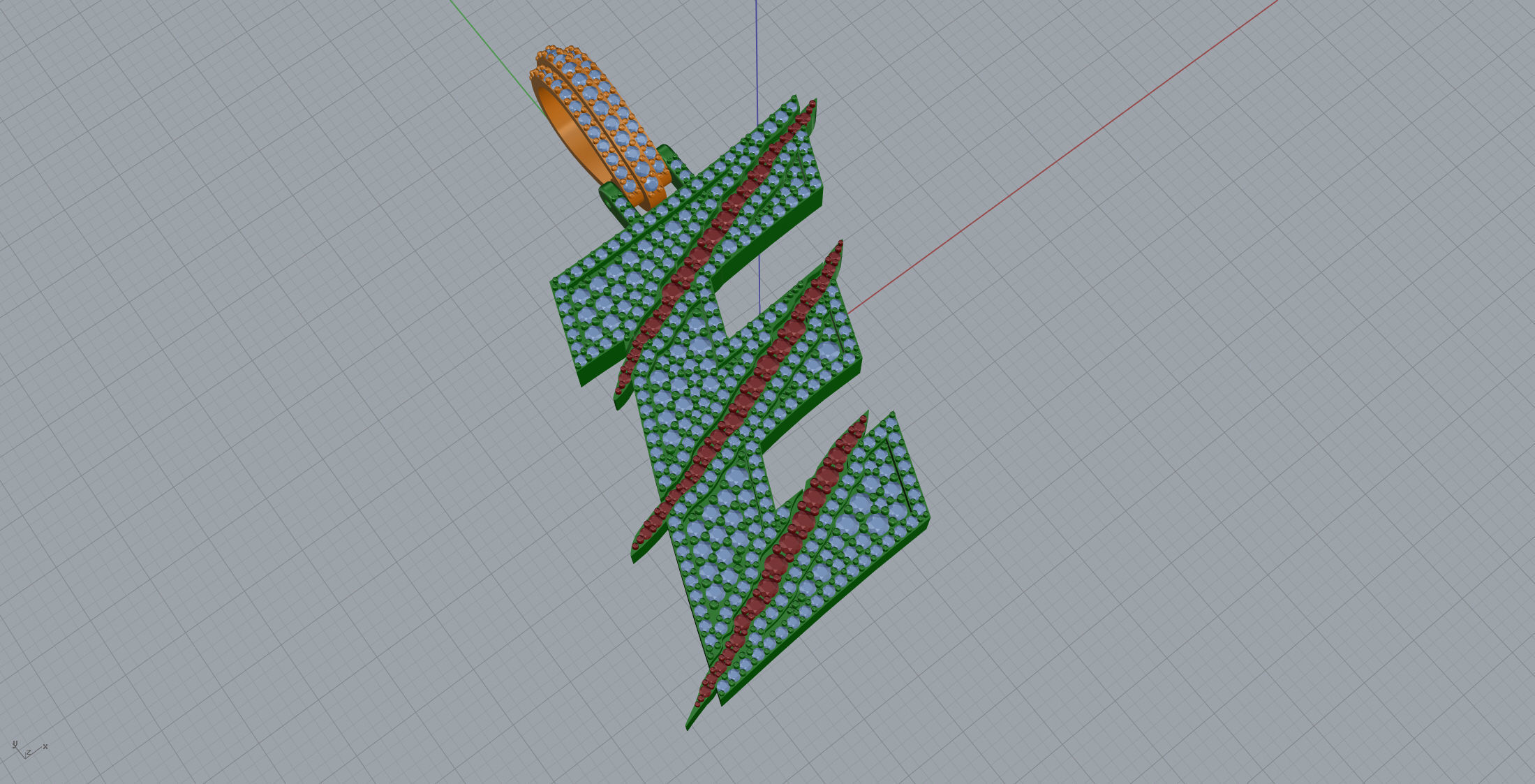 Claw Font E 3D print model_1