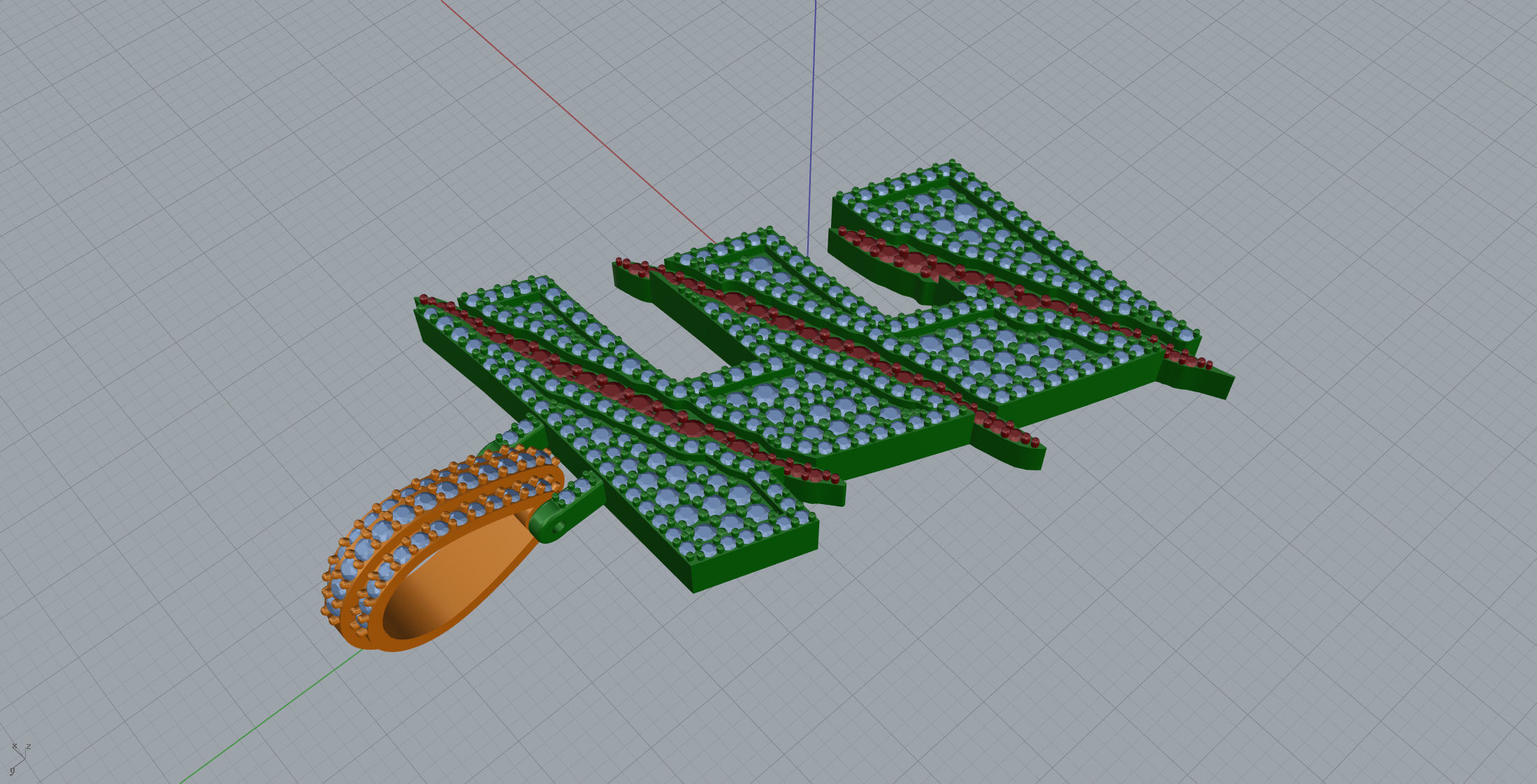 Claw Font E 3D print model_5