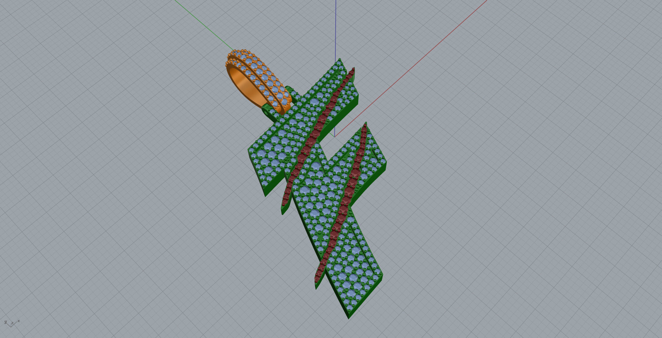 Claw Font F 3D print model_1