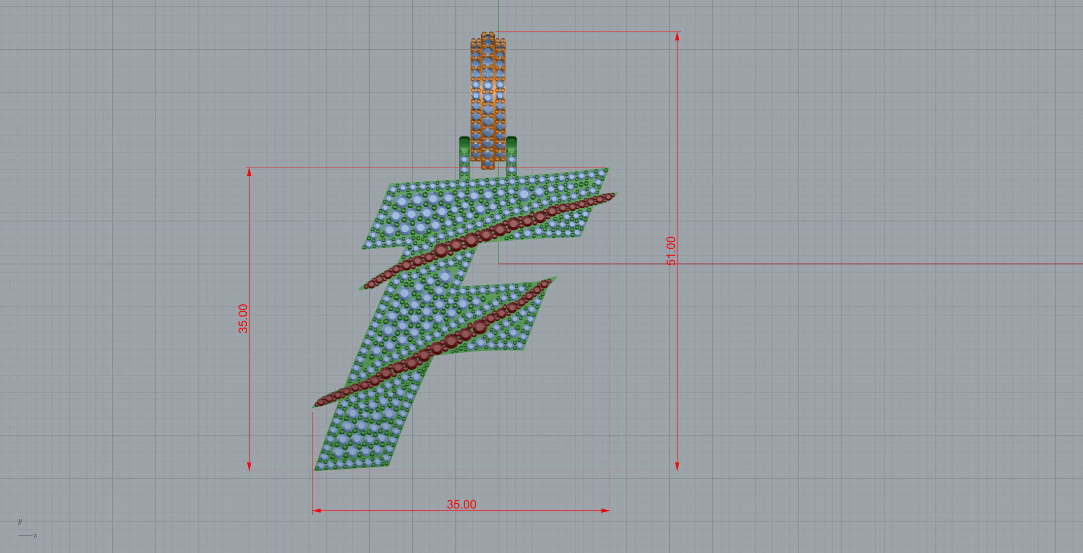 Claw Font F 3D print model_8