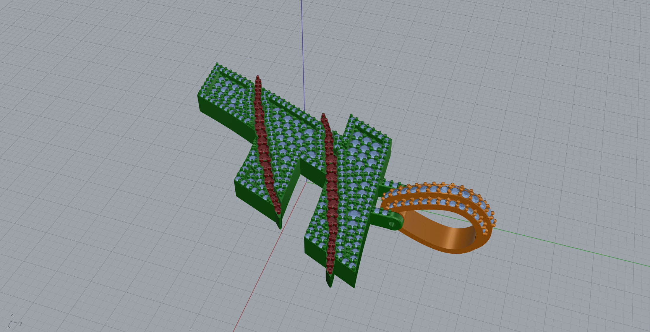 Claw Font F 3D print model_6
