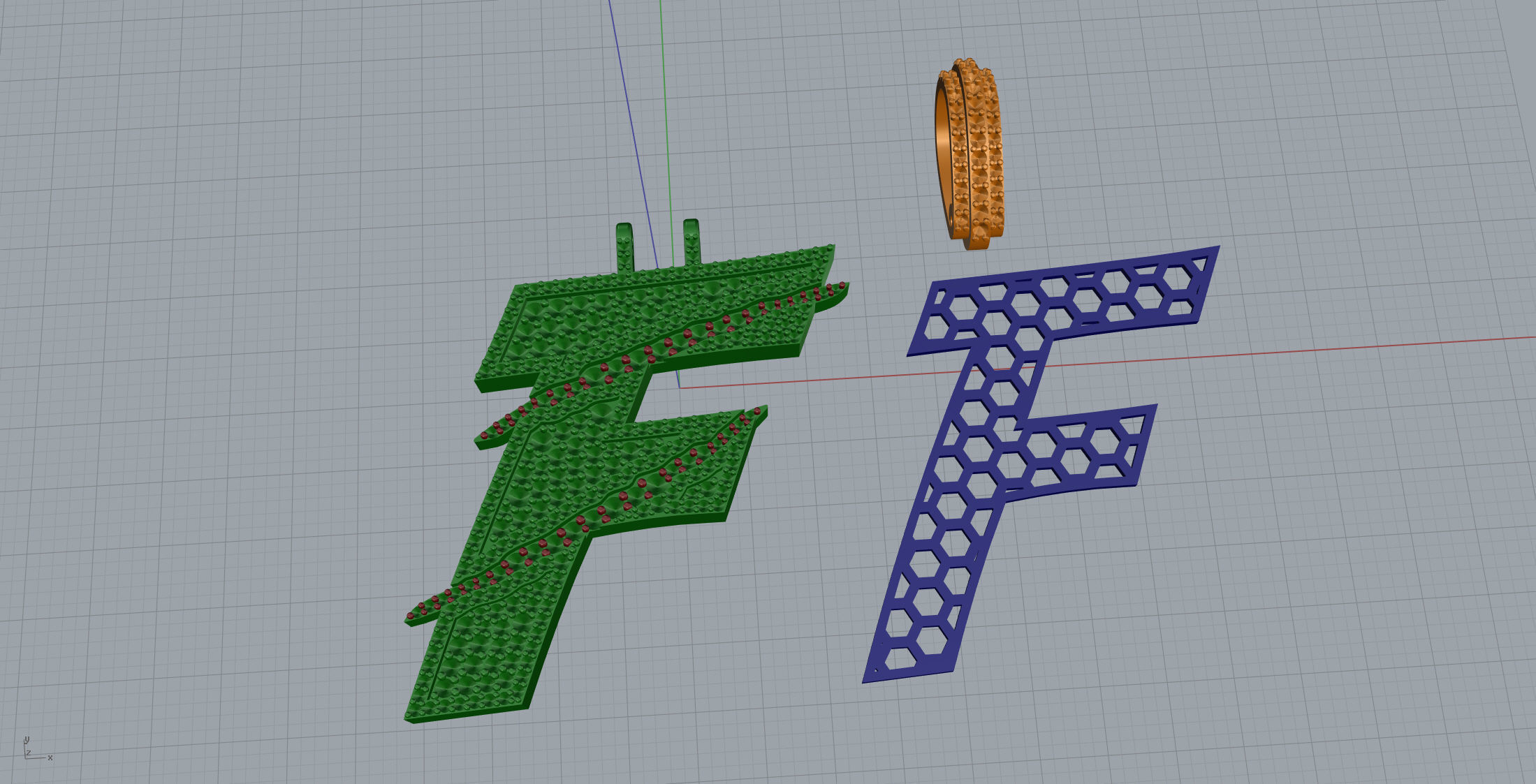 Claw Font F 3D print model_10