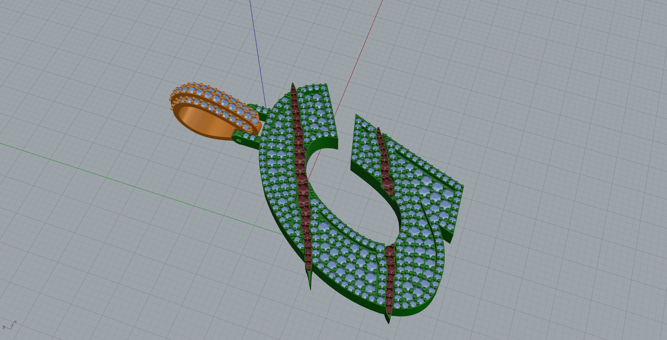Claw Font G 3D print model_4