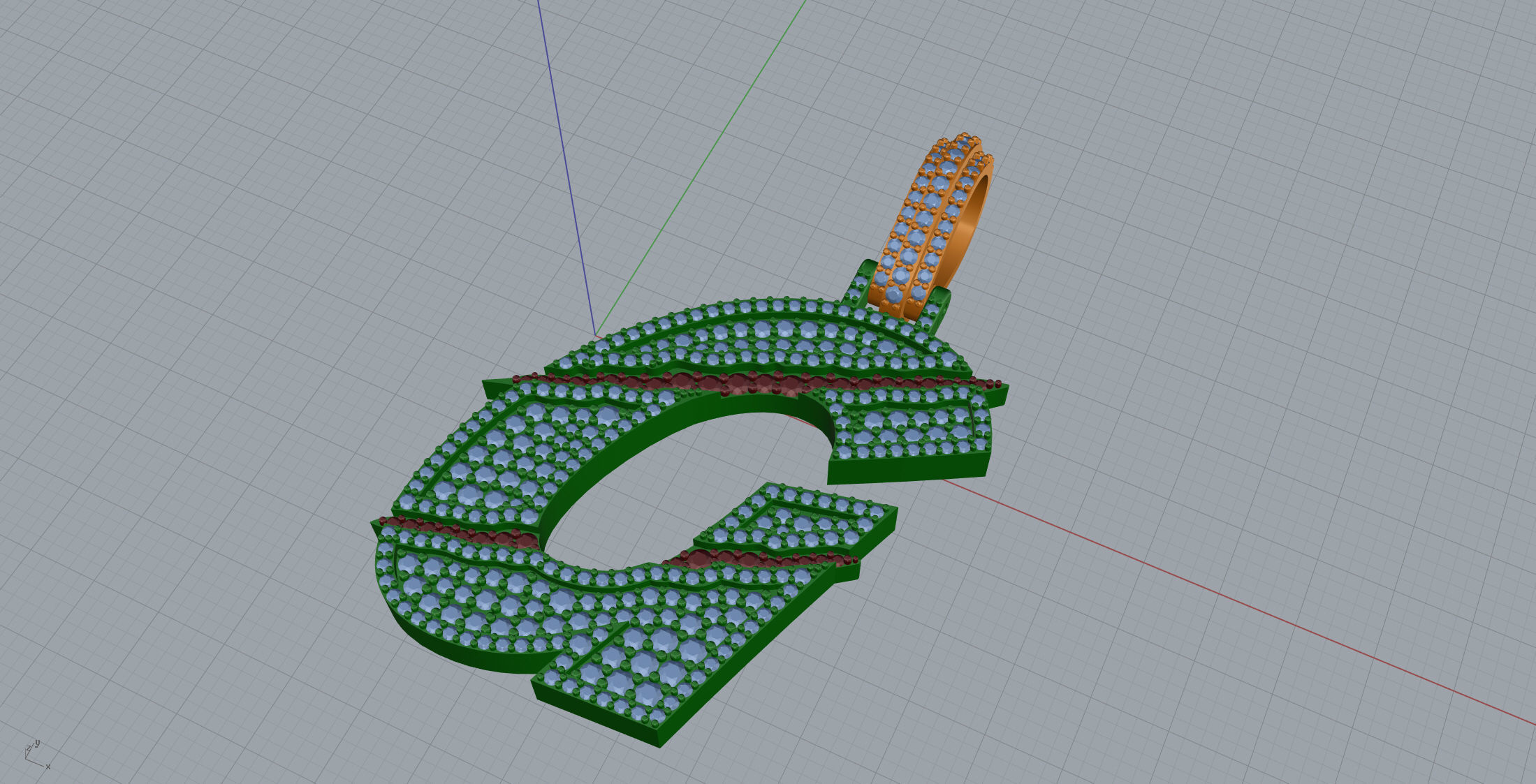 Claw Font G 3D print model_7
