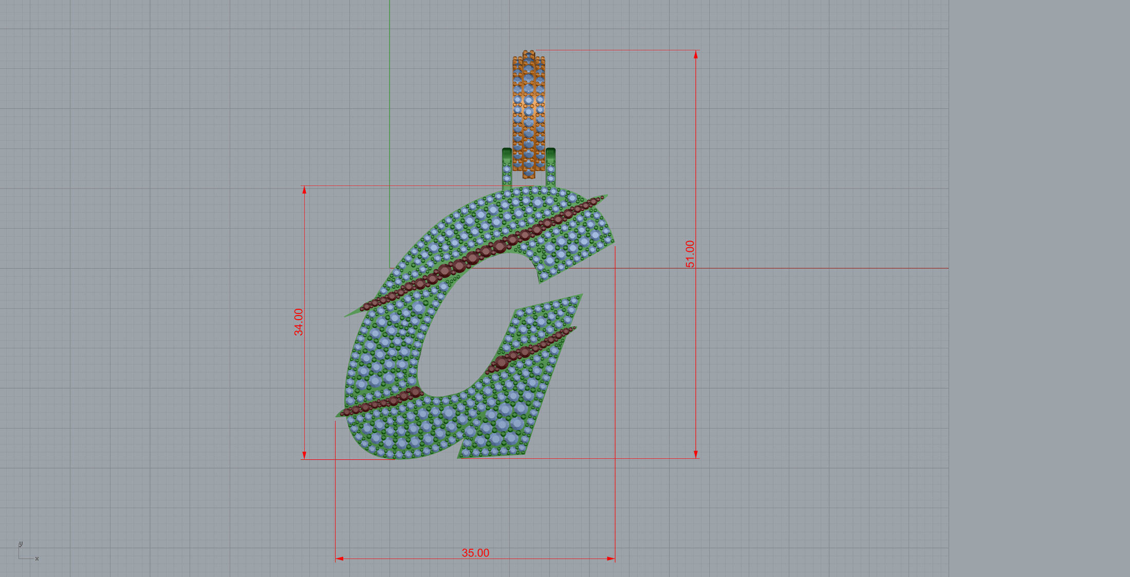 Claw Font G 3D print model_8