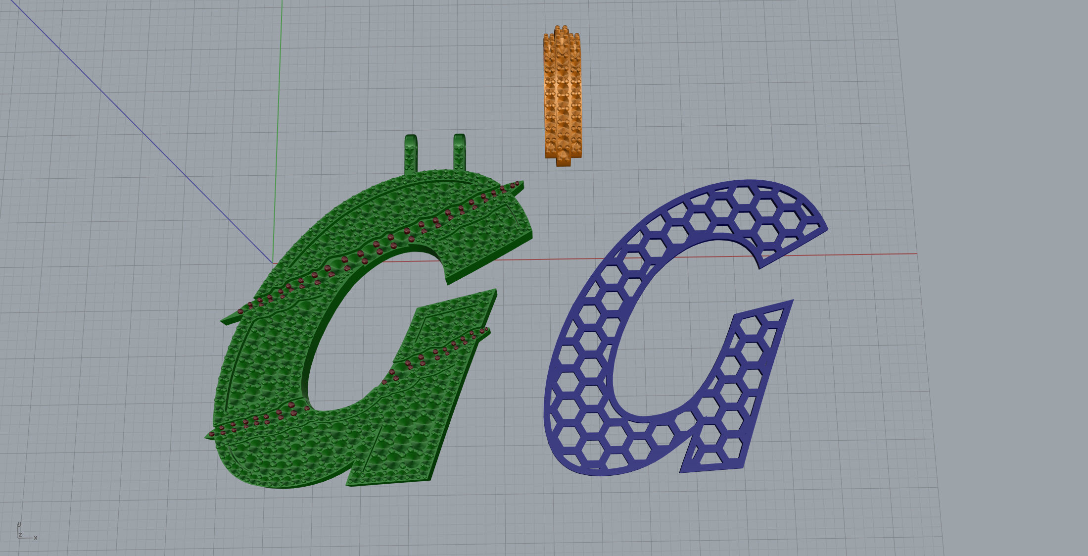 Claw Font G 3D print model_10