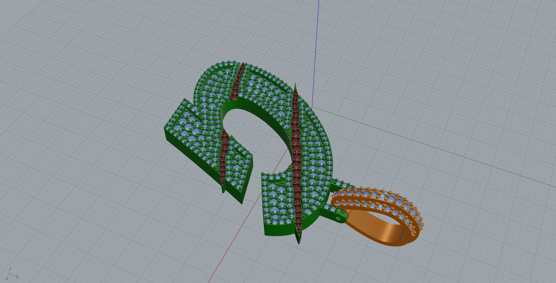 Claw Font G 3D print model_6