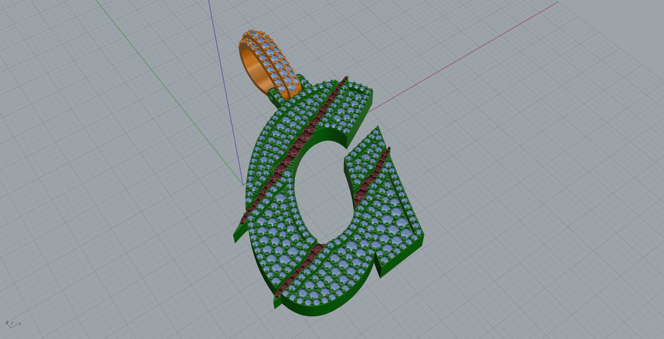 Claw Font G 3D print model_1
