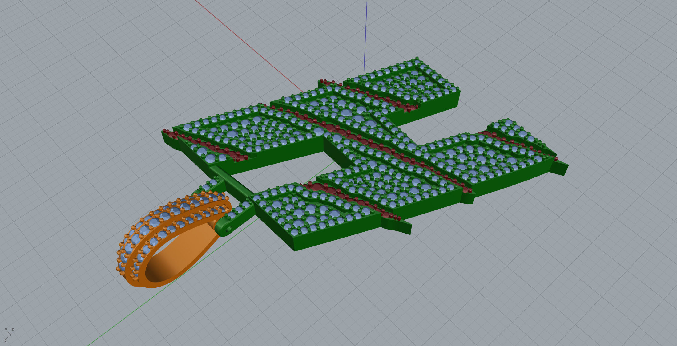 Claw Font H 3D print model_7