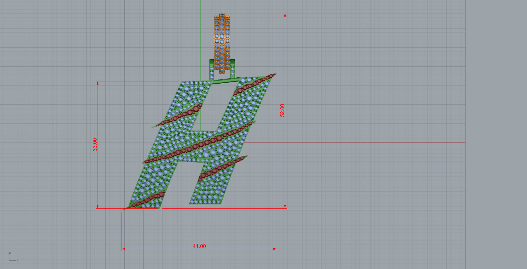 Claw Font H 3D print model_2