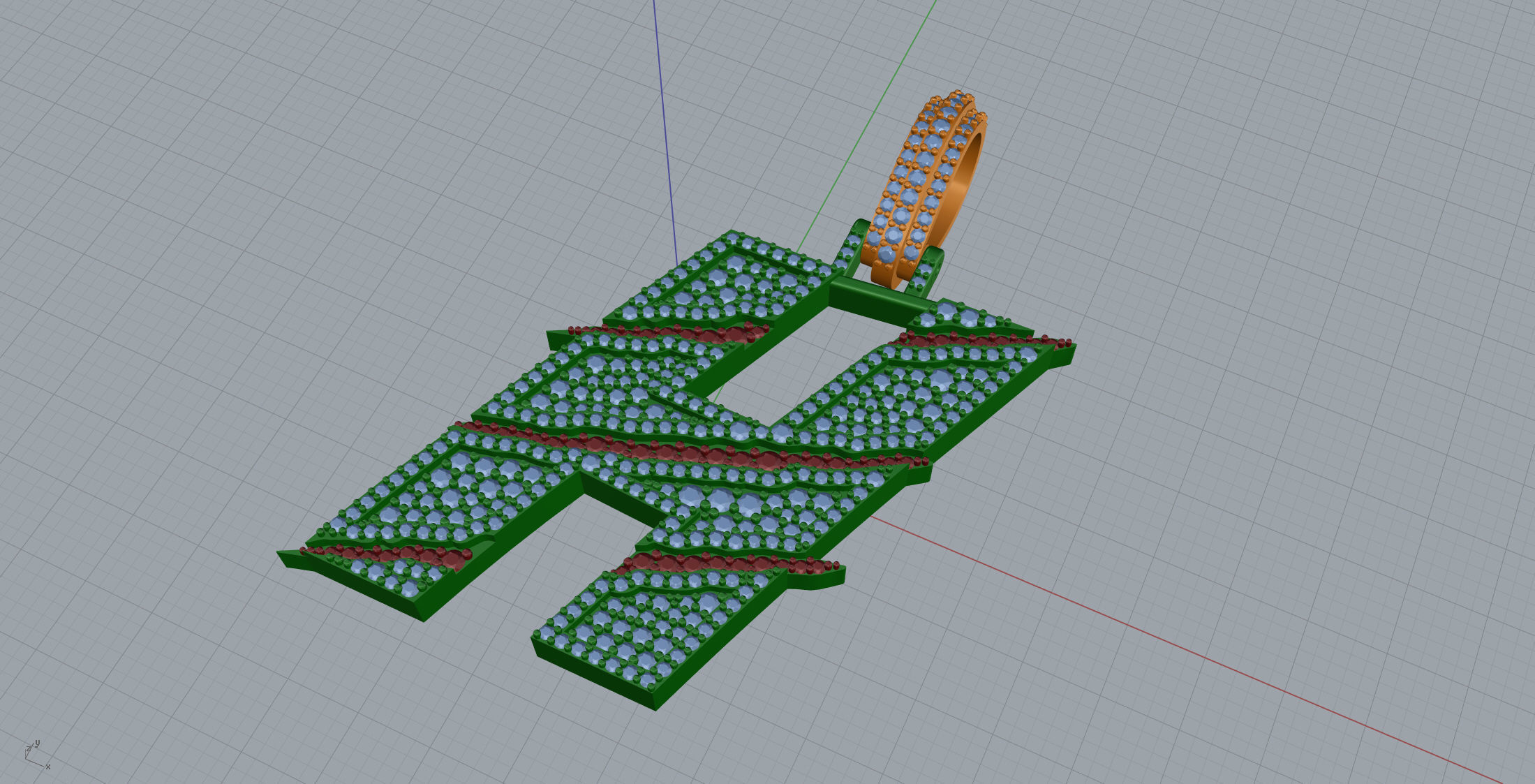 Claw Font H 3D print model_9