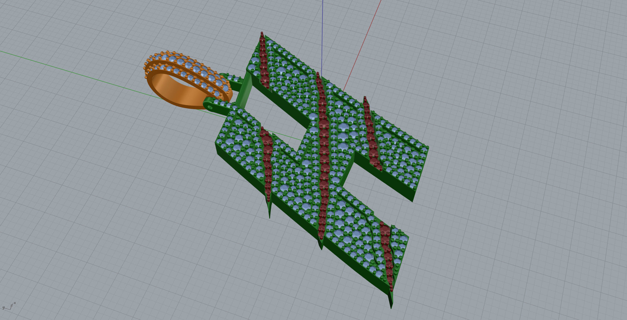 Claw Font H 3D print model_5