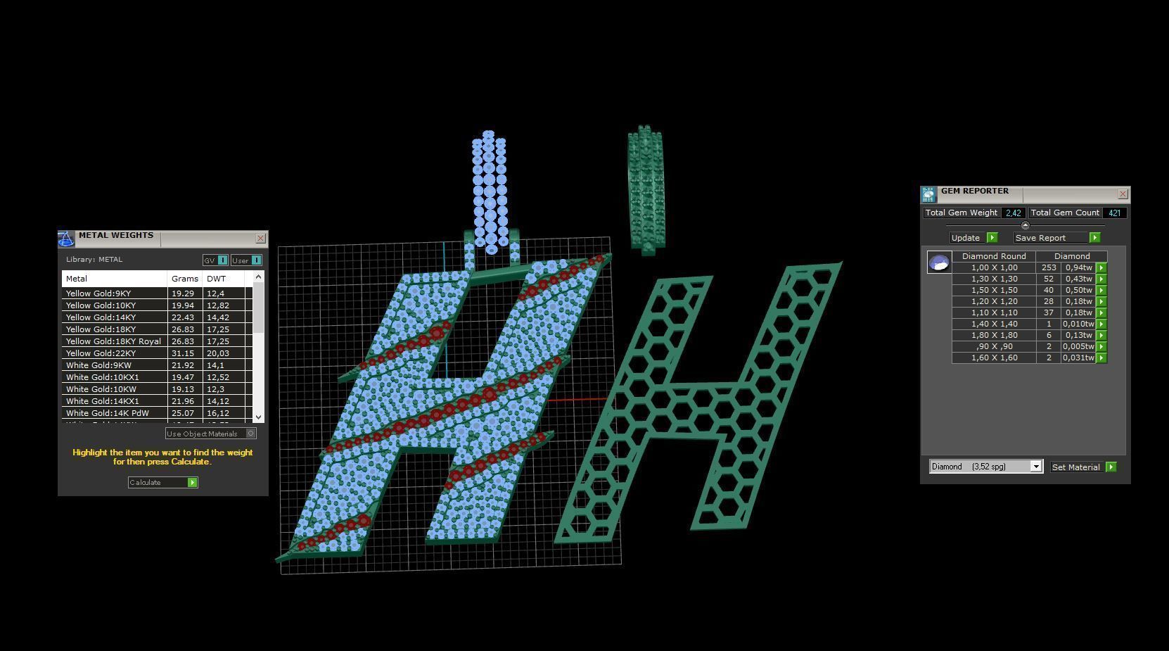 Claw Font H 3D print model_1