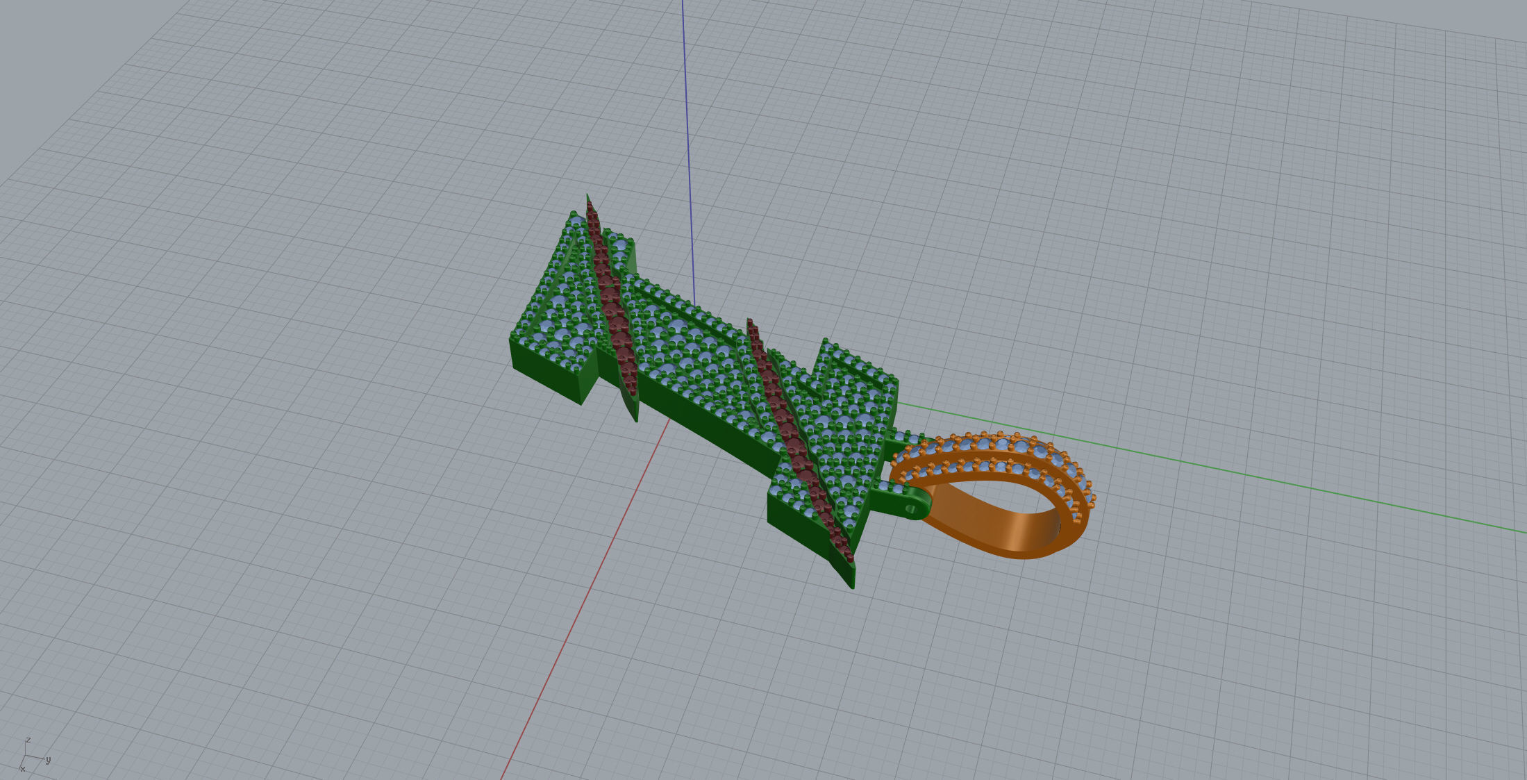 Claw Font I 3D print model_6