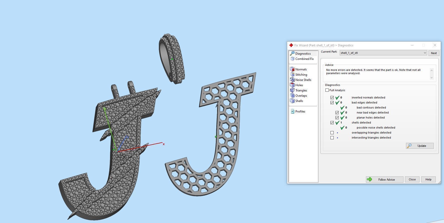 Claw Font J 3D print model_2