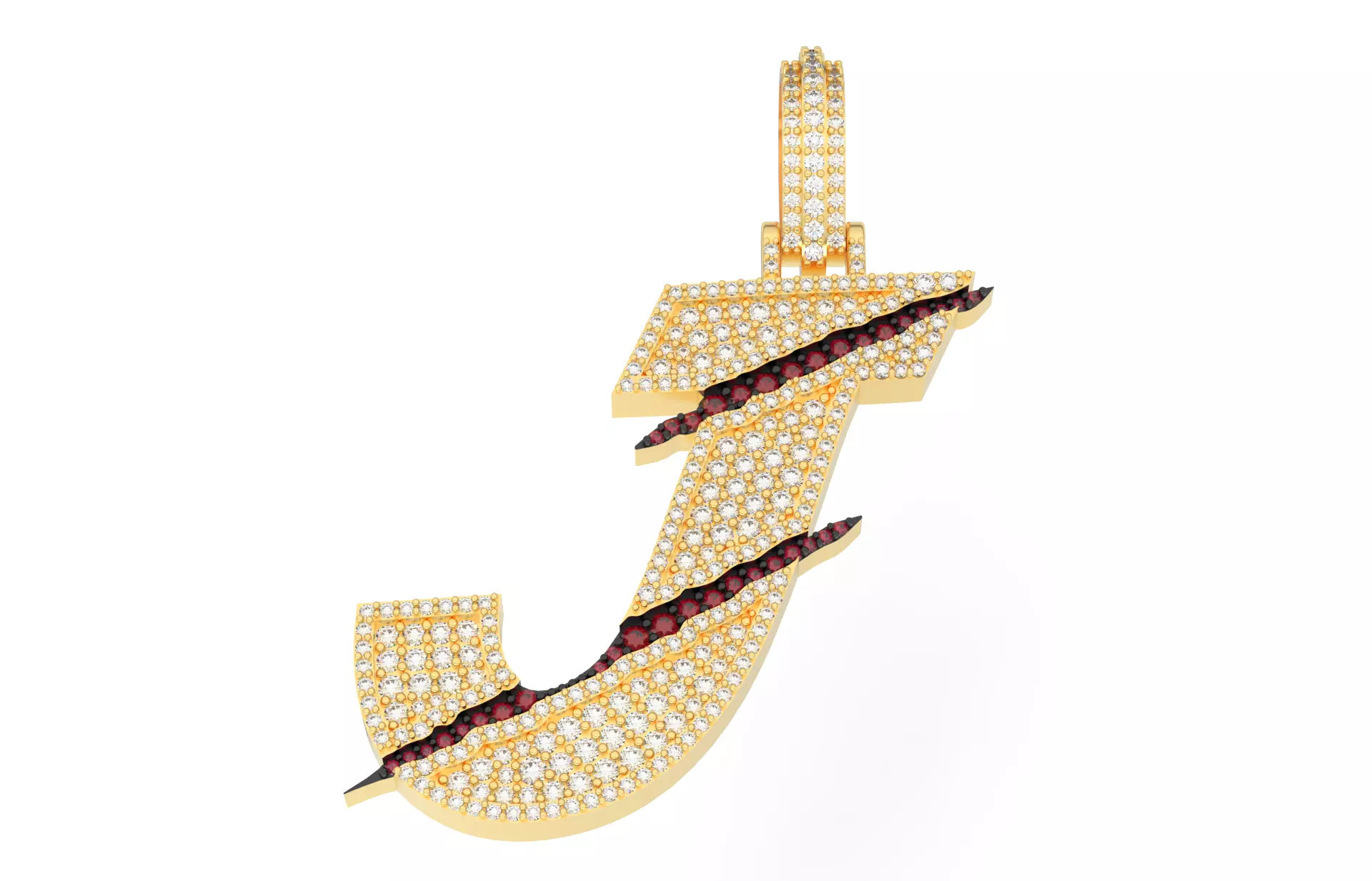 Claw Font J 3D print model_0