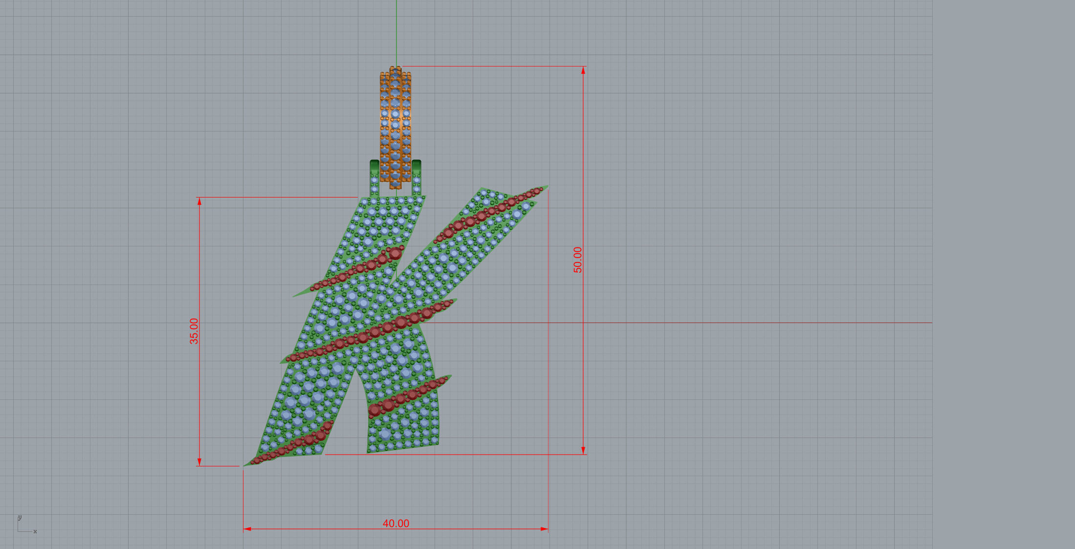 Claw Font K 3D print model_8