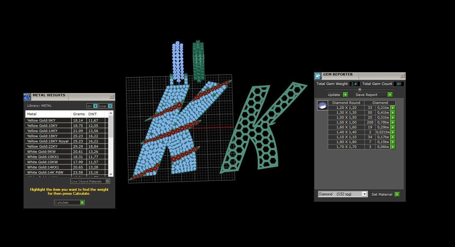 Claw Font K 3D print model_3