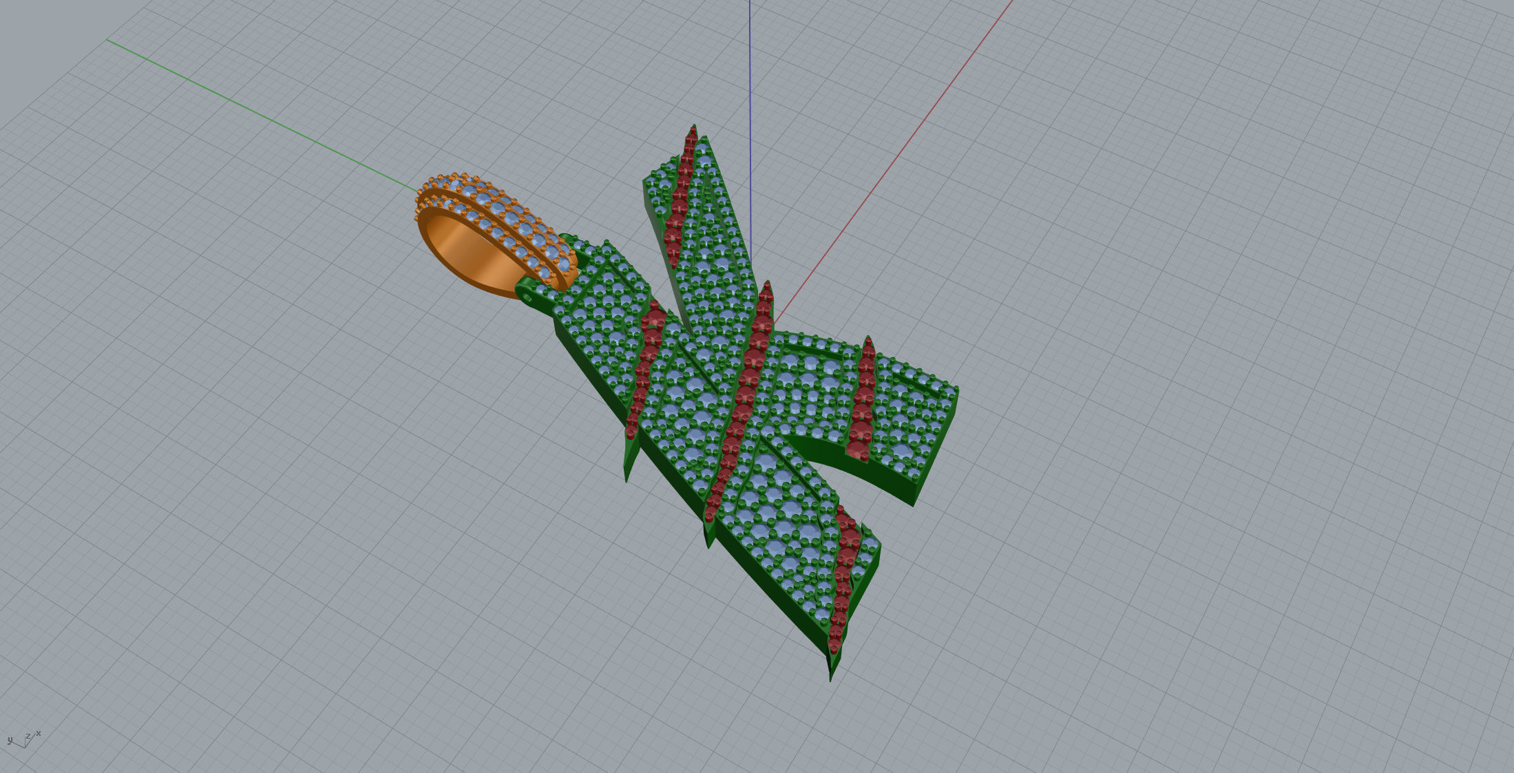 Claw Font K 3D print model_4