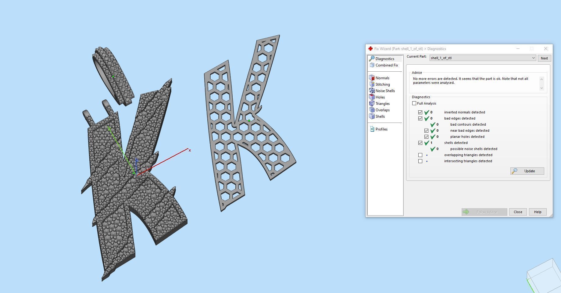 Claw Font K 3D print model_2