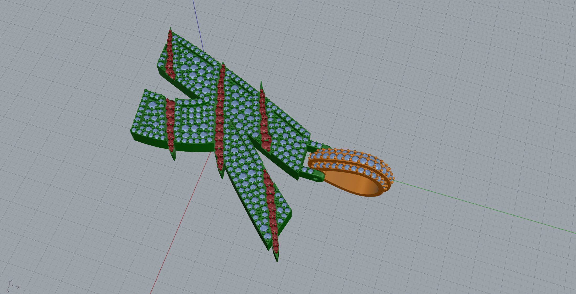 Claw Font K 3D print model_6